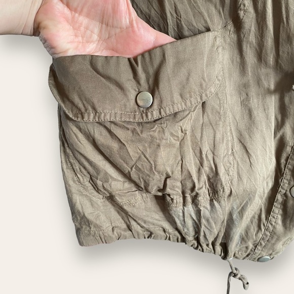 TORRID Snap-Front Toile Lightweight Anorak Jacket Sheer Layering - Olive SZ 2X - Picture 11 of 14